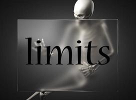 limits word on glass and skeleton photo