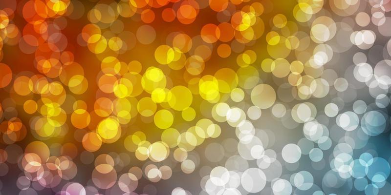 Light Blue, Yellow vector background with circles.