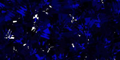Dark BLUE vector texture with random triangles.