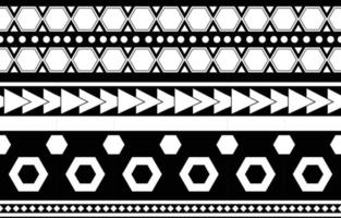 diseño de patrones geométricos étnicos abstractos en blanco y negro tribales para fondo o papel tapiz.ilustración vectorial para imprimir patrones de tela, alfombras, camisas, disfraces, turbantes, sombreros, cortinas. vector