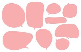 Set speech bubble on a white background, vector speaking or chat talk box , icon balloon text or communication,speak cloud for cartoon and comic, message dialog