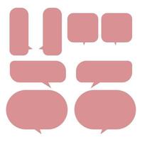 coloque la burbuja de voz en un fondo blanco, vector de habla o cuadro de conversación de chat, texto de globo de icono o comunicación, nube de habla para dibujos animados y cómics, diálogo de mensaje