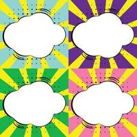 Set speech bubble on a white background, vector speaking or chat talk box , icon balloon text or communication,speak cloud for cartoon and comic, message dialog