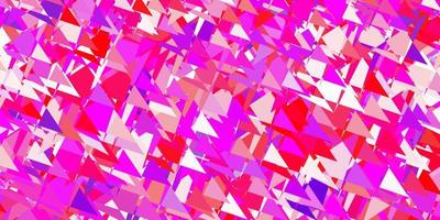 Light purple, pink vector backdrop with triangles, lines.