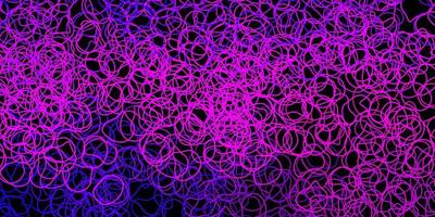 Dark purple, pink vector pattern with abstract shapes.