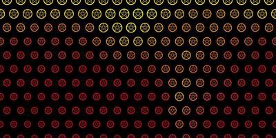 Dark Red, Yellow vector pattern with magic elements.