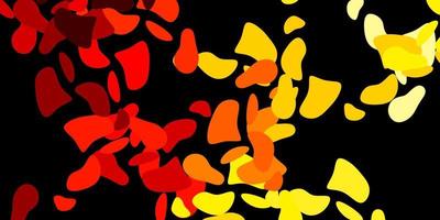 Dark red, yellow vector template with abstract forms.