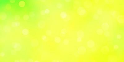 Light Green, Yellow vector pattern with circles.