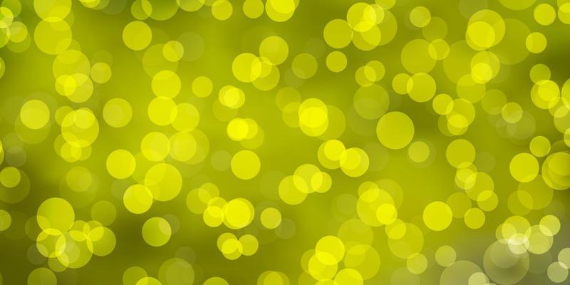 Light Green, Yellow vector pattern with spheres.