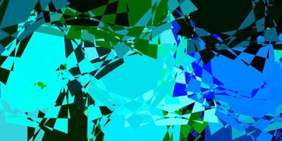 Light Blue, Green vector background with triangles.