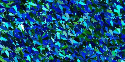 Dark Blue, Green vector background with triangles.