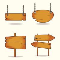 Hanging Wooden Board vector