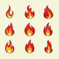 vector fire set of 9