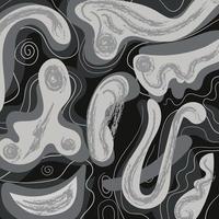 fondo de forma fluida de doodle gris abstracto vector