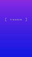 Freedom social media story duotone template. Gradient navy advertising web banner with text, promotion content layout. Modern vibrant mobile app design. Blending blue color with lettering mockup vector