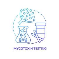 Mycotoxin testing blue gradient concept icon. Nutritional testing abstract idea thin line illustration. Identifying mold contamination. Isolated outline drawing. Myriad Pro-Bold font used