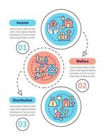 impacto de la plantilla infográfica vertical de electrificación rural. visualización de datos con 3 pasos. gráfico de información de la línea de tiempo del proceso. diseño de flujo de trabajo con iconos de línea. innumerables fuentes pro-negrita y regulares utilizadas vector