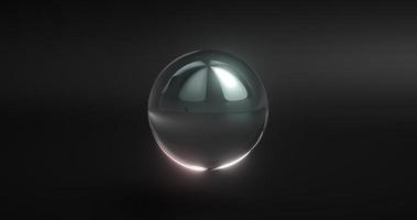 Close up 3D crystal ball of isolated photo