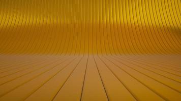 Golden endless background with curved floor