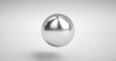 Close up 3D metal ball of isolated photo