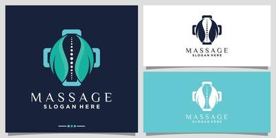Massage logo design template with creative concept Premium Vector