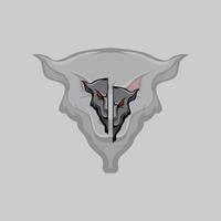 stylist wolves on grey bacgorund.eps vector