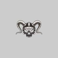 stylist skull on grey background.eps vector