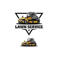 lawn mower - lawn care isolated logo vector