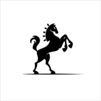 imprime un diseño de ilustración de caballo negro para tu mascota, camiseta e identidad