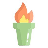 torch vector flat icon, school and education icon