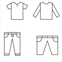 clothing icon set vector