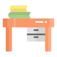 study table vector flat icon, school and education icon