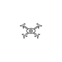 Drone eye, drone point view. Vector logo icon template