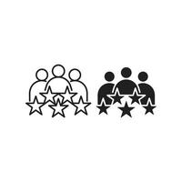 Client satisfaction, Customer 5 star feedback. Vector icon template