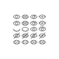 Elegant set of eye, vision, simple eyes. Vector icon template