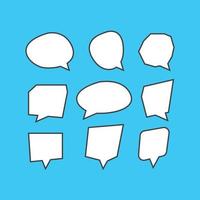 Set of blank speech bubbles. Vector icon template