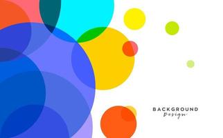 Abstract colorful geometric circle shapes vector background design