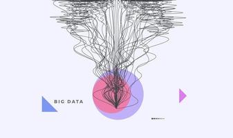 Fondo de tecnología de datos abstractos conectado con líneas y puntos vector