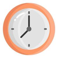 wall clock vector flat icon, school and education icon