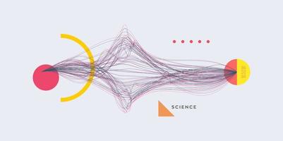 Abstract data technology background connected with lines and dots vector