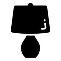 lamp vector glyph  icon, school and education icon