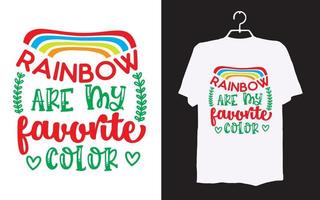 Print rainbow t-shirt design vector