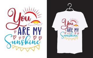 Print rainbow t-shirt design vector