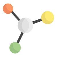 molecule vector flat icon, school and education icon