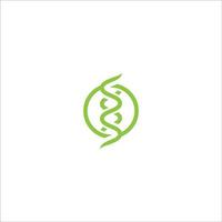 DNA, spiral abstract circle. Vector logo icon template