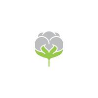 Cotton plant. Vector logo icon template