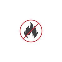 No fire sign. Vector icon template