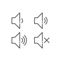 ajuste de volumen del altavoz. plantilla de icono de vector