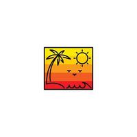 Summer holiday.Vector logo icon template vector