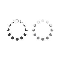 Moon phases, lunar phases. Vector icon template